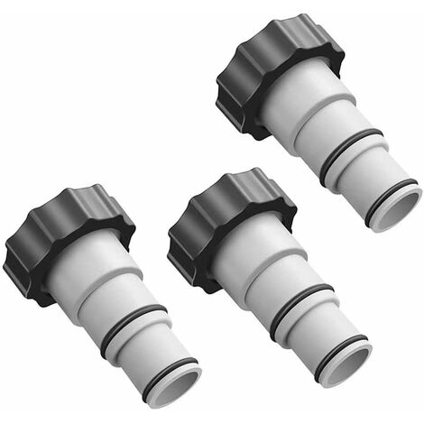 Adaptateur Piscine Type A, 3Pcs Adaptateur De Tuyau De Piscine avec Filetage Intérieur pour piscines INTEX, Adaptateur de Tuyau de Rechange pour Pompes pour tuyaux de 32mm et 38mm
