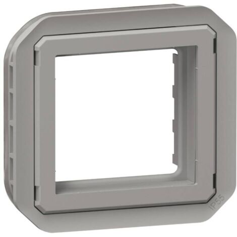 ADAPTATEUR PLEXO IP20 POUR FONCTION MOSAIC - FINITION GRIS SANS VOLET LEGRAND LEG069582L
