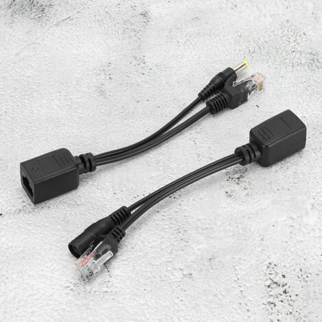 Adaptateur POE 12V Séparateur pour Caméra IP Surveillance, 5 Pièces Noir