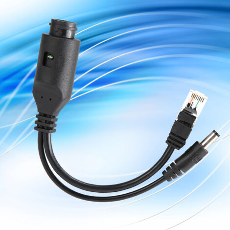 Adaptateur POE 24V étanche pour caméra de surveillance IP, injecteur et séparateur Ethernet noir