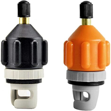 Adaptateur Pompe Air - 2 Pièces - Nylon - Pour Bateau Gonflable Et Sup - Orange Et Noir