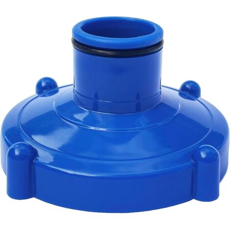 Adaptateur pour aspirateur traîneau Algenschnapper Raccord à vis 80 mm vers Tuyau 32 mm Bleu