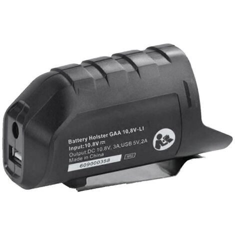 Adaptateur pour batterie lithium 10,8 V/12 V - Pièces détachées pour outils électriques - Noir