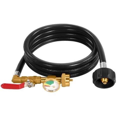 Adaptateur pour bouteille de gaz propane 1 lb (entrée type 1) pour barbecue de camping.