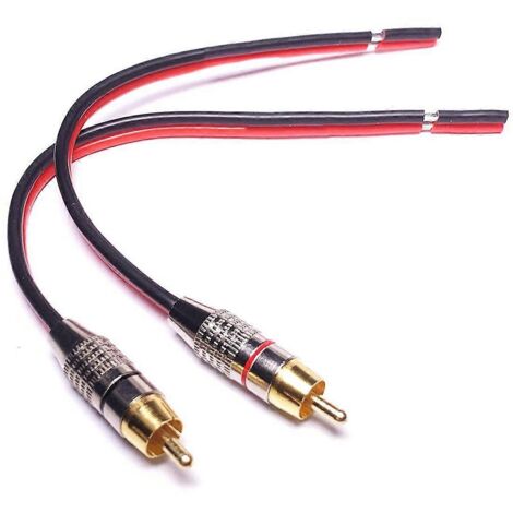 Adaptateur pour câbles d'enceintes vers prises RCA, 2 canaux (30 cm) --