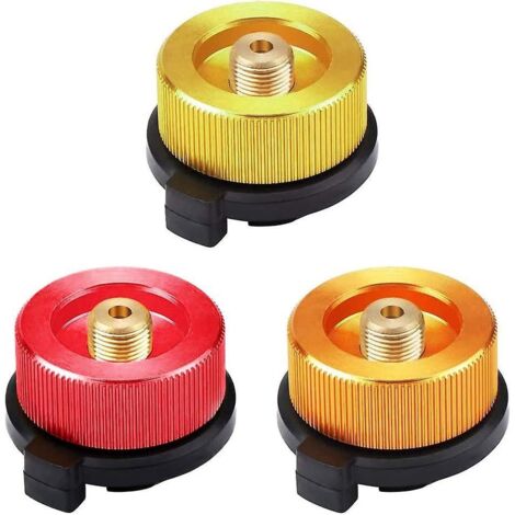 Adaptateur pour cartouche de gaz pour brûleur de réchaud de camping - Cartouche de gaz butane à visser (3 pièces)