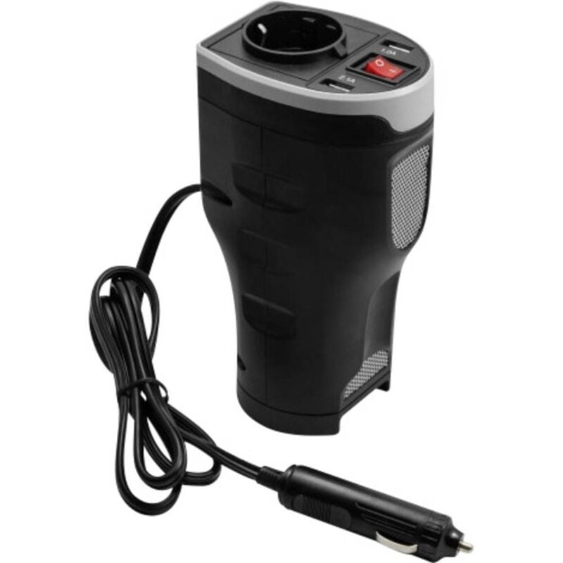 Technaxx - Onduleur TE13 200 w 12 v/dc - 230 v/ac, 5 v/dc en forme de cannette pour porte-boisson