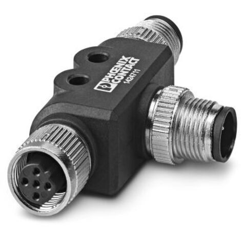 Adaptateur pour connecteur cylindrique Angle droit Phoenix Contact M12 M12 ( Prix pour 1 )
