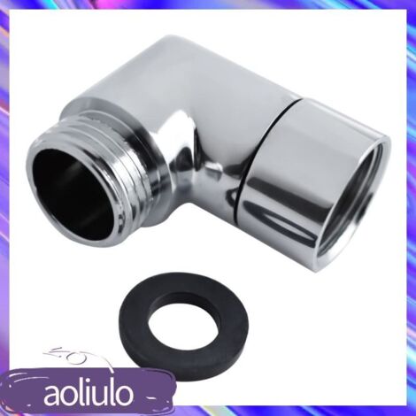 Adaptateur pour douche de tête, coude à angle droit à 90 degrés, raccord pivotant en laiton, connecteur pour pommeau de douche mural, finition chromée, étanche