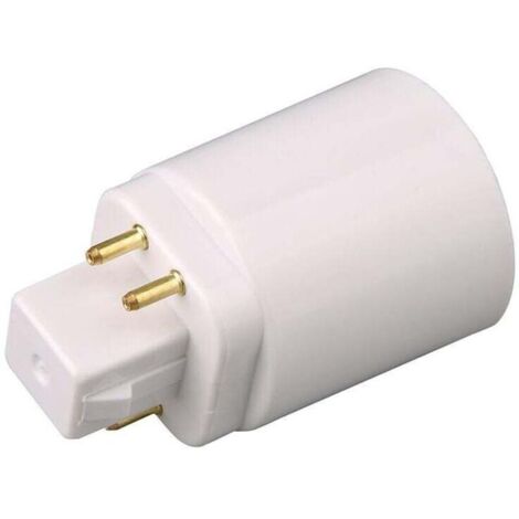 Adaptateur pour lampe LED GX24Q vers douille E27 à 4 broches (2 pièces)