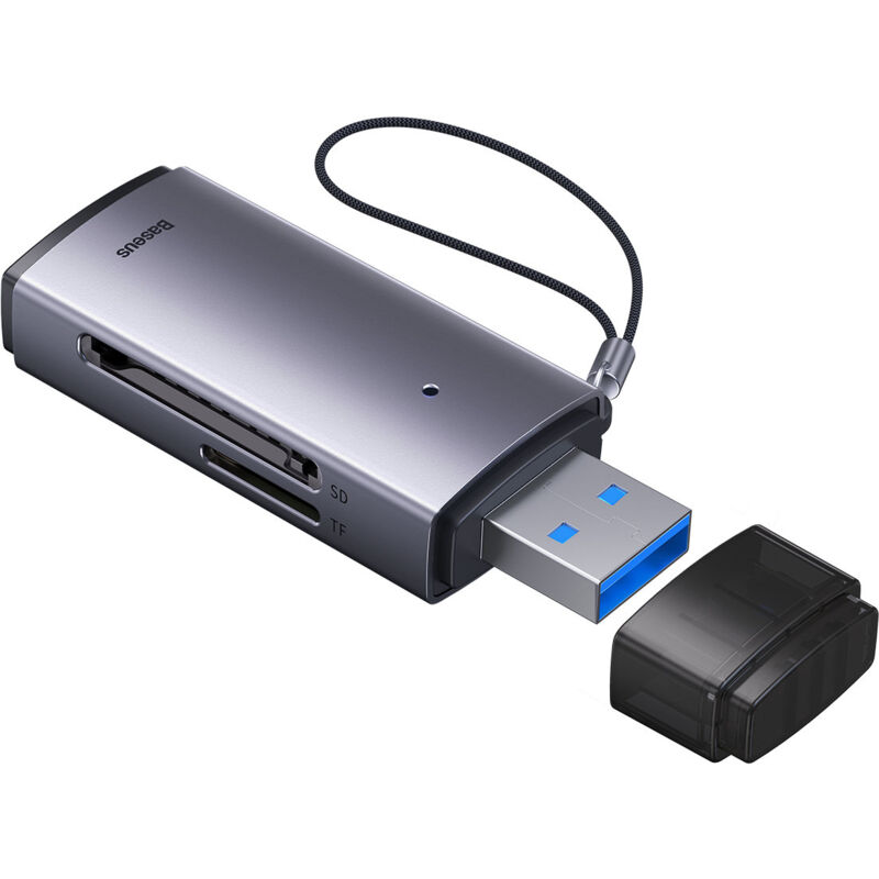 Adaptateur pour lecteur de carte SD/TF USB Lite Series, gris