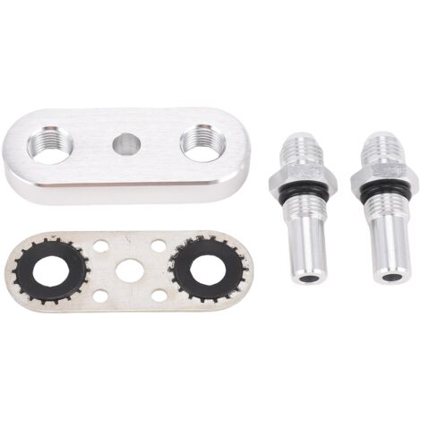 [Adaptateur pour Lignes de Refroidissement Transmission] [551121 6AN] [Aluminium CNC] [Double Ports 6AN, Gasket et Boulons Inclus] Compatible 6L80E 6L90E 8L90E