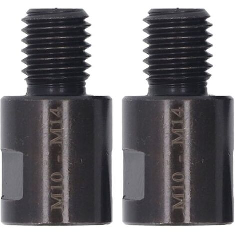 Adaptateur pour Meuleuse D'Angle M10 Vers M14, 2Pcs Adaptateur pour Meuleuse D'Angle M10-M14 en Acier, Connecteur D'Interface de Conversion D'Arbre de Meuleuse Femelle À Mâle