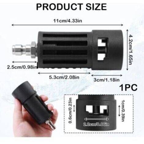 Adaptateur pour Nettoyeur Haute Pression Compatible avec Kärcher K1-K7,Raccord Rapide à Baïonnette 1/4" pour Accessoires Nettoyage Haute Pression et Tuyaux