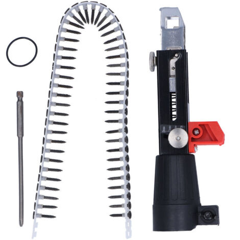 Adaptateur pour Pistolet à Clous Automatique, Tête de Clouage Réglable pour Perceuse Électrique avec 50 Clous en Chaîne