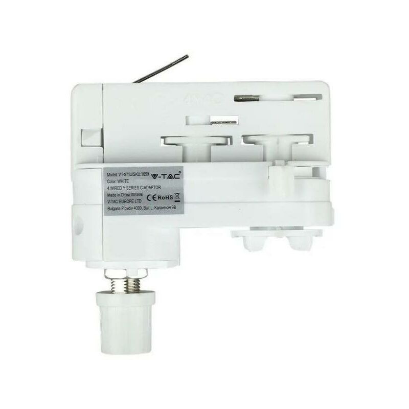 Vtac - Adaptateur Pour Rail Triphasé Blanc - silamp Vtac - Adaptateur Pour Rail Triphasé Blanc - silamp