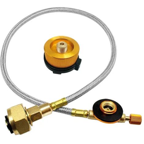 Adaptateur pour réchaud à gaz de camping extérieur, tuyau de raccordement pour bouteille de gaz GPL et plate, accessoires de charge de gaz, réchauds de cuisine portables