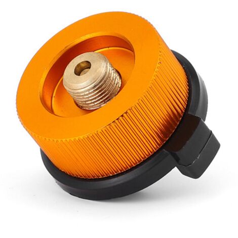 Adaptateur pour réchaud de camping, convertisseur de gaz, tête de conversion de réservoir de gaz de rechange avec fonction de fermeture automatique pour réchaud de camping, randonnée et pique-nique