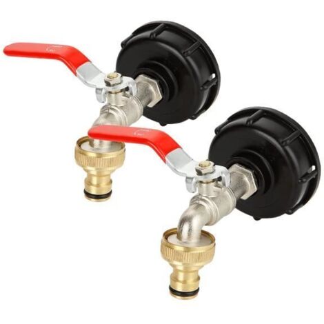 Adaptateur pour Réservoir IBC - Robinet de Cuve 1000L - Blanc - Polyvalent - Plastique - Pour Arrosage de Jardin