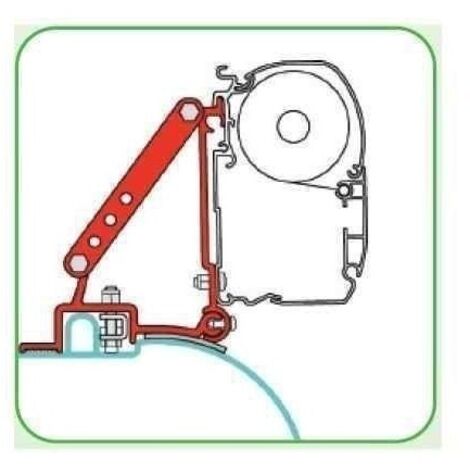 Adaptateur pour stores Fiat Ducato 2 étriers de 8 cm avant le 06/06 pour caravane et camping-car