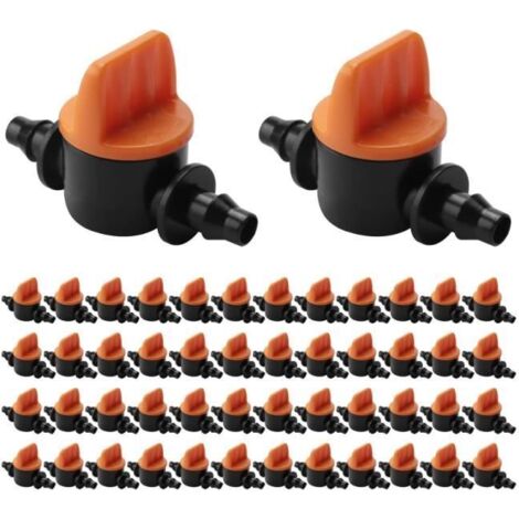 Adaptateur pour système d'arrosage - Agriculture - 50 pièces - 1/4 de pouce - Plastique technique - Durable