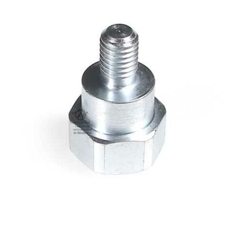 Adaptateur pour tête débroussailleuse Super pro Tecomec. Mâle. Ø 10x1,50. Pas à gauche. Pour Mc Culloch