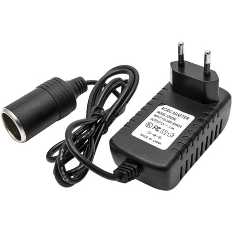 COAVAS Adaptateur Prise Allume-Cigare 12V 2A, Convertisseur Adaptateur AC/DC pour système de Navigation, convertisseur de Courant, convertisseur de