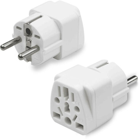 Adaptateur Prise Anglaise vers France,Adaptateur USA vers France, Adaptateur UK vers France, Adaptateur Prise Chine vers France, Adaptateur Universel de Voyage(2Pcs)