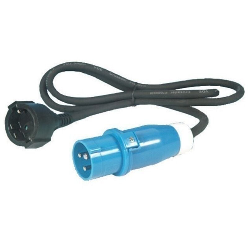 Adaptateur prise mâle P17 à prise femelle française - Longueur 150 cm