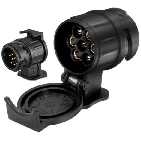 Adaptateur Prise Remorque 13 vers 7 Broches, Prise Remorque, Adaptateur Imperméable pour Voiture, Attelage, Remorque,yd