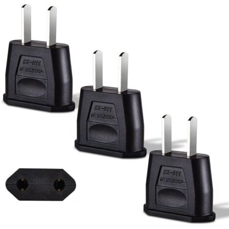 Adaptateur Prise USA, Adaptateur Voyage 3 X Adaptateur Prise Japon, Adaptateur Prise France vers USA, Japon Adaptateur Europe, Canada, Mexique (Noir)