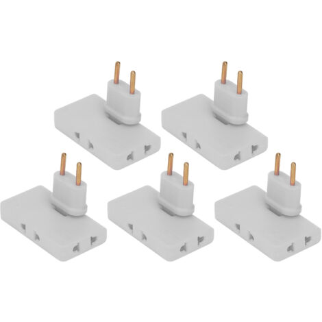Adaptateur Prises EU 1 vers 3, 5 Pièces Multiprise Murale 180° sans Fil, Blanc 110‑250V