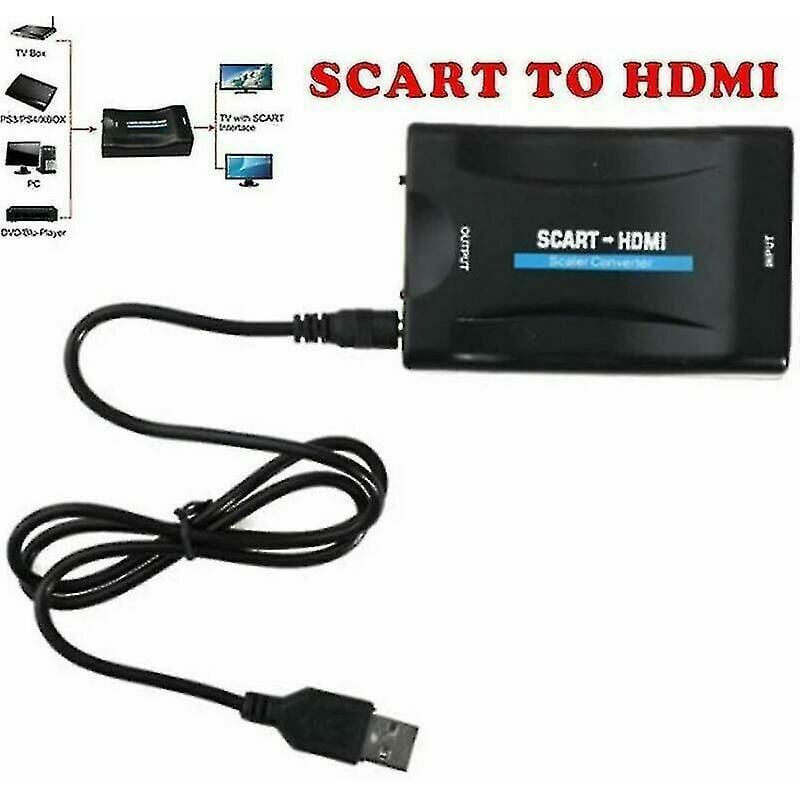 Convertisseur Péritel vers HDMI : Adaptateur Péritel Tout vers Câble HDMI,  Convertisseur Audio Vidéo, Adaptateur Audio HDMI, Péritel 1080P/720P, Adaptateur  Péritel vers HDMI HDTV STB VHS DVD