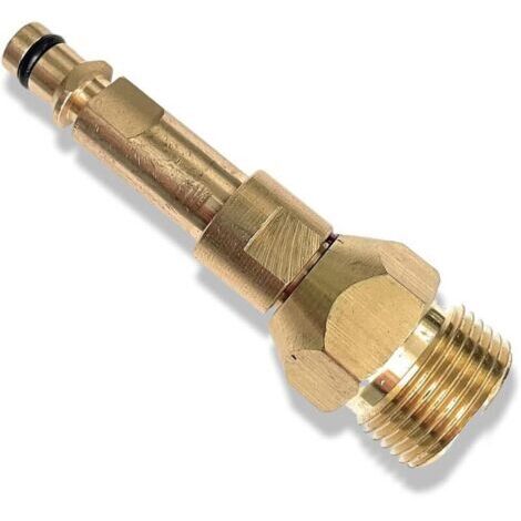 Adaptateur Quick-Click compatible avec les tuyaux haute pression M22 x 1,5 IG – Pour Karcher, couronnes, etc. – 8 cm de long