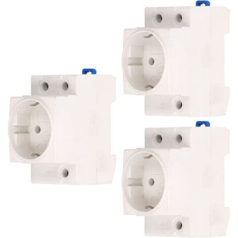 Adaptateur Rail DIN 3 Pôles Connecteur Industriel 250V 16A Prise Européenne