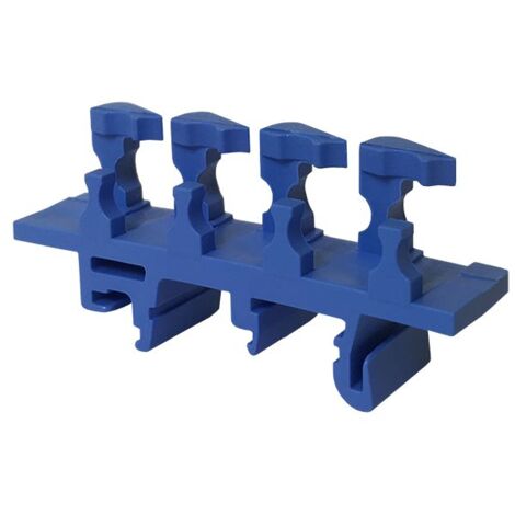 Adaptateur rail DIN bleu (neutre) pour répartiteur en laiton 16mm² - MOREK
