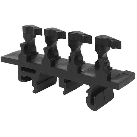 Adaptateur rail DIN noir (phase) pour répartiteur en laiton 16mm² - MOREK