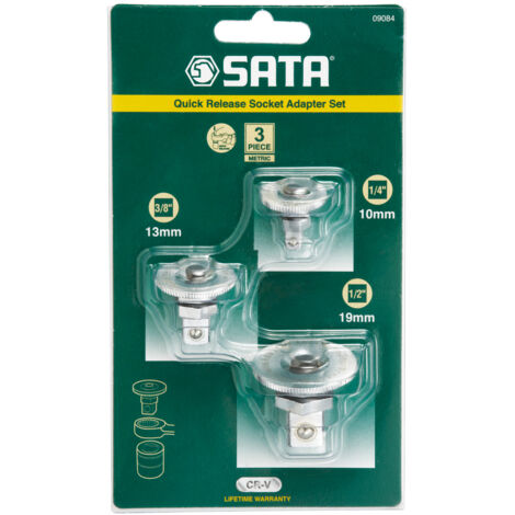 Adaptateur Ratchet Ring-Mouth Set 3-pcs. 1/4, 3/8, 1/2"