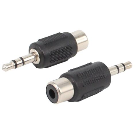 Adaptateur RCA mâle 3,5 mm stéréo femelle vers RCA double canal audio femelle