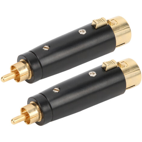 Adaptateur RCA Mâle-Femelle en Zinc, Convertisseur Audio 2 Pièces pour Câbles, Accessoire de Connexion Haute Qualité LZ1171G