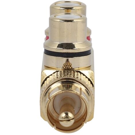 Adaptateur RCA Mâle vers 2 Femelles pour Audio et Vidéo - 2 Pièces