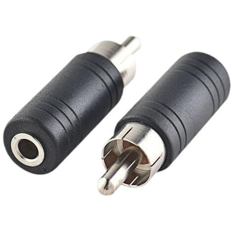 Adaptateur RCA mâle vers femelle 3,5 mm pour casque/microphone/mono vers AV/connecteur coaxial, sortie audio un-à-un.
