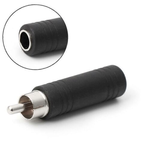 Adaptateur RCA Phono vers Jack Femelle 6.5mm Mono - Connecteur Câble Audio