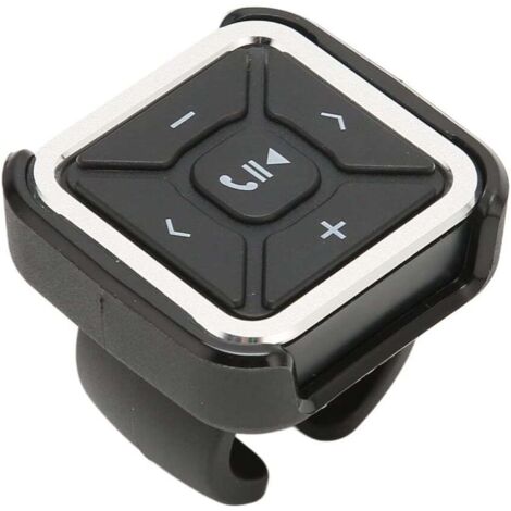 Adaptateur récepteur audio sans fil avec bouton multimédia, commande au volant pour vélo, moto et voiture (noir)-AquaForge
