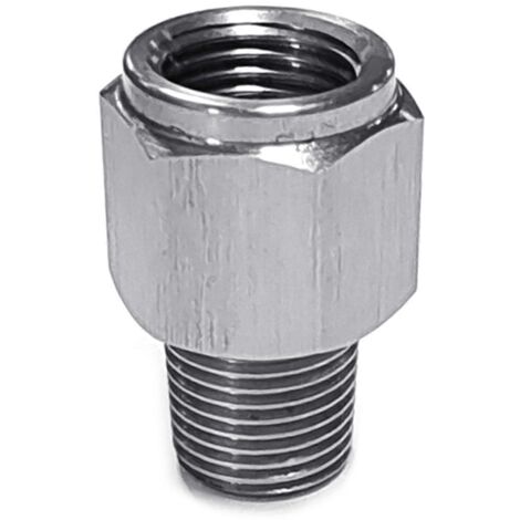 Adaptateur réducteur en acier inoxydable pour manomètre de pression d'huile automobile, adaptateur évasé 1/8NPT vers M10x1.0