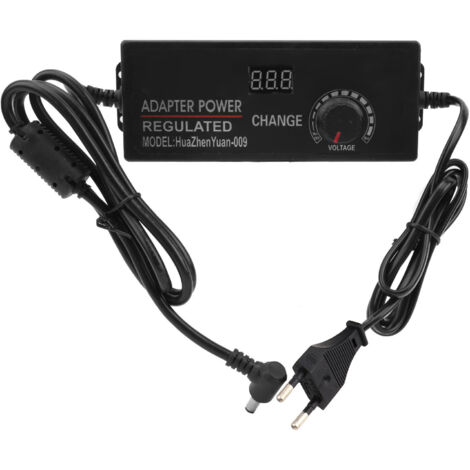 Adaptateur Régulé Réglable 3‑12V 10A DC avec Affichage Tension Alimentation AC 110‑240V