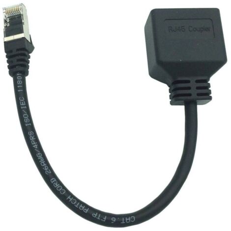 Adaptateur répartiteur RJ45, adaptateur réseau Ethernet RJ45 1 à 2 ports, adaptateur répartiteur de câble réseau pour le bureau et la maison