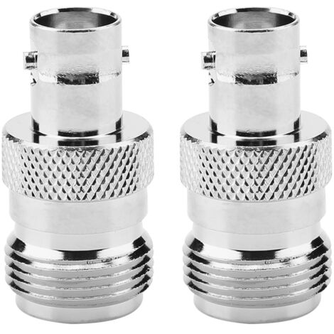 Adaptateur RF Coaxial Femelle Type N vers BNC Femelle - Lot de 2 pièces