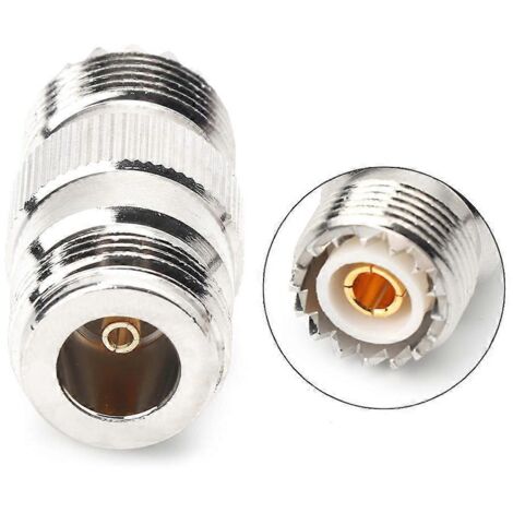 Adaptateur RF Coaxial Femelle UHF vers Femelle N, Connecteur PL259 SO239 pour Antennes