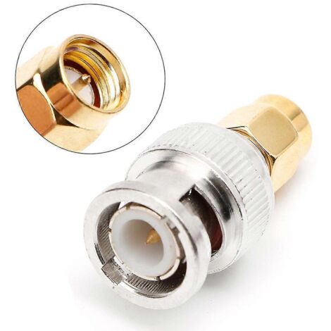 Adaptateur RF Coaxial SMA Mâle vers BNC Mâle Droit Connecteur